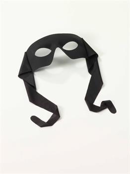 Masked Man Mask- Black w/ Ties