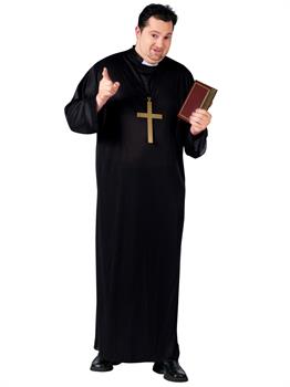 Mens Plus Size Priest Costume