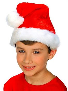Child Plush Santa Hat