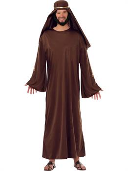Mens Brown Biblical Robe With Headdress