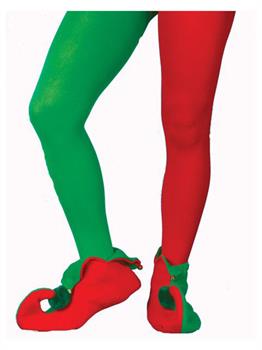 Red And Green Elf Tights Plus Size Adul