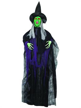 6' Hanging Witch with Lights & Sound