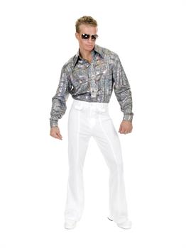 Mens White Disco Pants