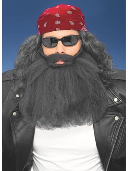 14 Inch Black Beard And Moustache