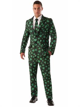 Mens Shamrock Suit & Tie Costume