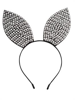 Rhinestone & Pearl Bunny Ears Headband