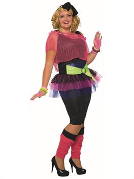 Womens Curvy 80'S Girl Costume