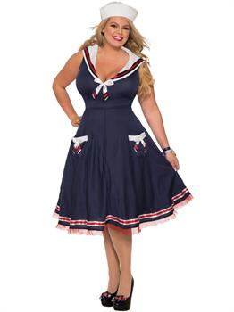 Womens Ahoy Lady Plus Size Costume