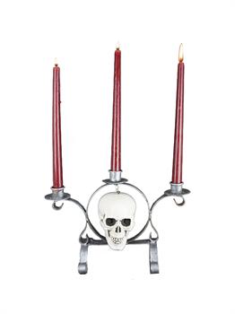 3 Stick Skull Candelabra