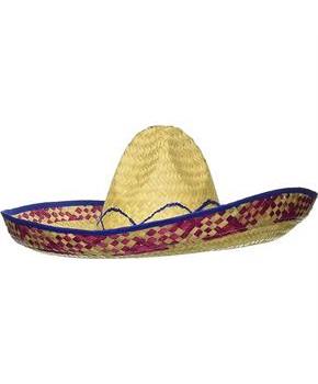 Embroidered Straw Sombrero