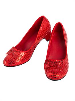 Red Sequin Child Pump