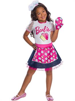 Girls Barbie Baker Chef Costume