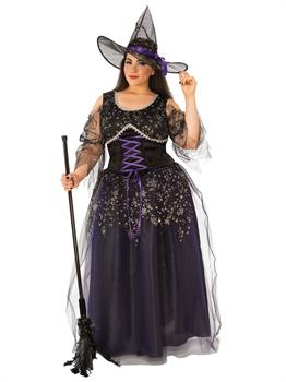 Curvy Midnight Witch Costume