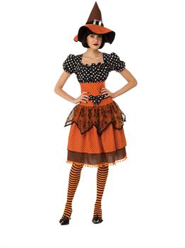 Womens Polka Dot Witch Costume