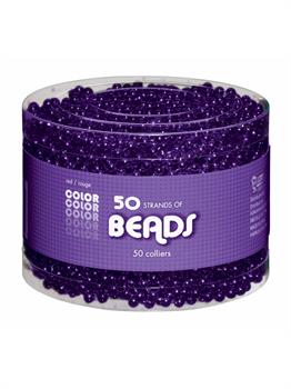 Purple Bead Necklaces-Multipack