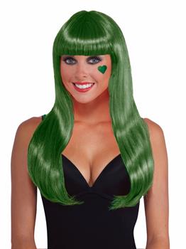 Green Long Wig