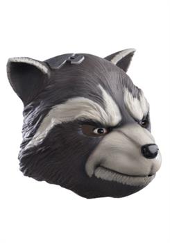 Deluxe Rocket Raccoon Adult Overhead Mask with Faux Fur