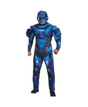 Blue Spartan Muscle Adult Costume