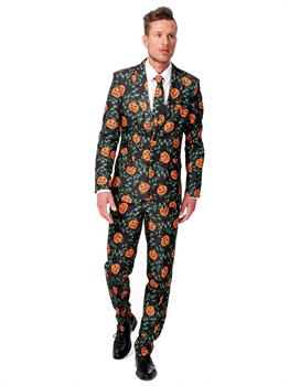 Suitmeister Pumpkin Leaves Men's Suit and Tie Set