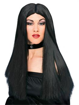 24" Black Witch Wig