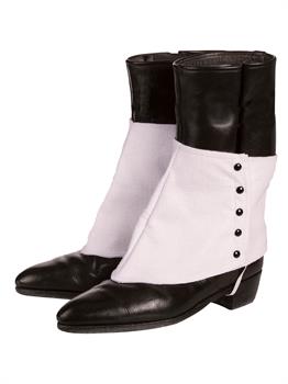 Gangster Spats with Black Buttons