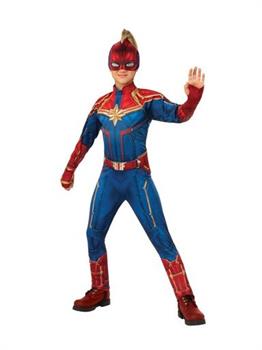 Girls Captain Marvel Deluxe Hero Suit Costume