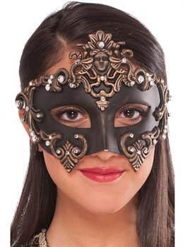 Medieval Black Half Mask