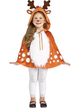 Girls Deer Hooded Caplet