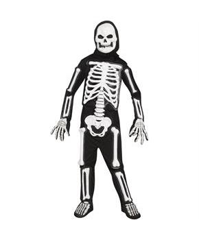 Boys Light Up LED Skele-bones Costume