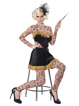 Womens The Amazing Tatooed Lady Costume