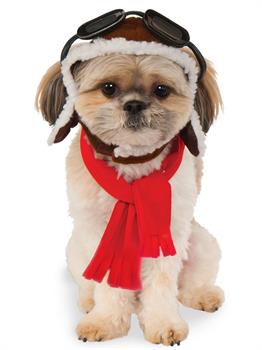 Aviator Hat/Scarf Set Pet Costume