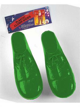 Green Plastic Clown Shoes for Child