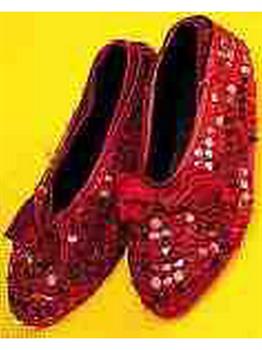 Red Sequin Shoe Covers-Child