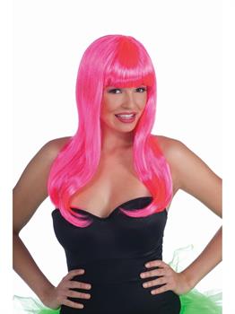 Wig-Neon Long-Pink