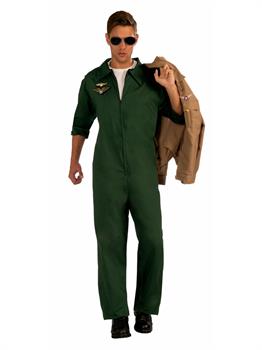 Aviator Jumpsuit-Grn Costume