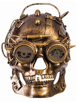 Steampunk Masks - Skull Gold