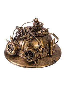 Steampunk Pith Helmet Gold