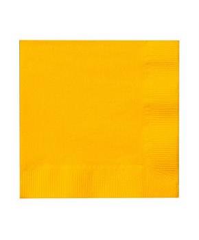 School Bus Yellow (Yellow) Beverage Napkins 