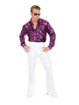 Flame Hologram Disco Shirt Costume