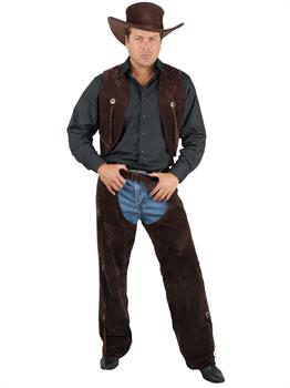 Men'S Suede Chaps & Vest Costume - PartyBell.com