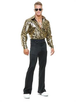 Gold Leopard Disco Shirt Costume