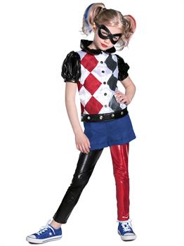 Girls Dcshg Premium Harley Quinn Costume