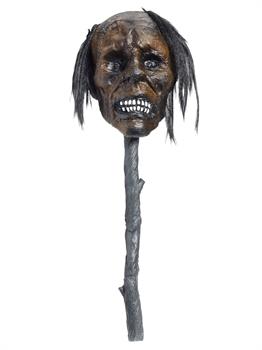 Voodoo - Deluxe Shrunken Head On Stake - Light Up