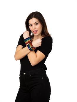 Rainbow Sequin Wrist Bands