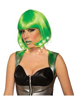 Adult Green Light Up Wig Accessory