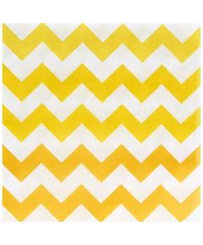Chevron Yellow Lunch Napkins 