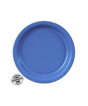 True Blue (Blue) Paper Dessert Plates 