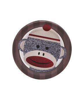Sock Monkey Red Dessert Plates 
