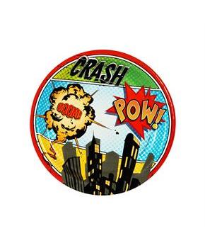 Superhero Comics Dessert Plates 