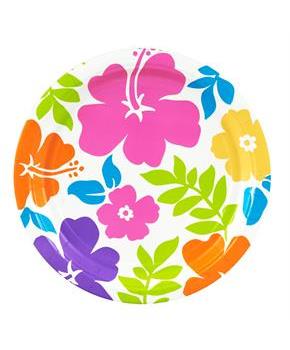 Hibiscus White Dinner Plates (50 count)